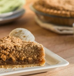 A slice of wet-bottom shoofly pie from Bird-in-Hand Bakery & Cafe