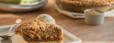 A slice of wet-bottom shoofly pie from Bird-in-Hand Bakery & Cafe