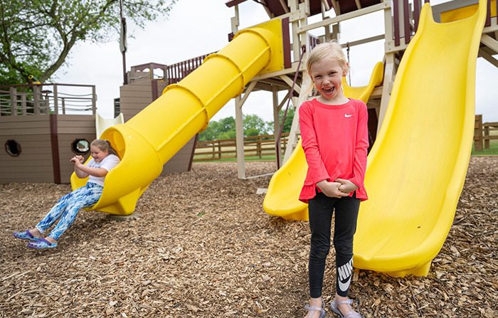 The playground at Bird-in-Hand Country Acres Campground