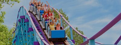 People on a ride at Dutch Wonderland near Bird-in-Hand, PA.