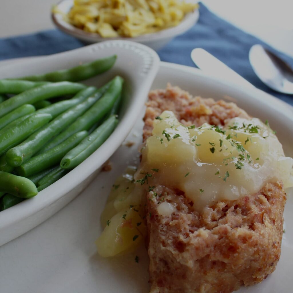 A close up of some of the delicious farm-fresh meals one can eat while watching a dinner theatre show at Bird-in-Hand Stage in Lancaster County, PA.